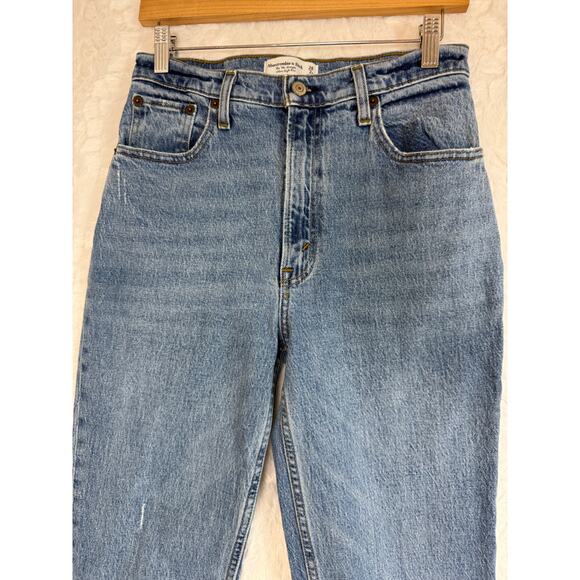 Abercrombie & Fitch 90’s Straight Ultra High Rise Jeans Medium Blue Size 26 / 2R - Picture 9 of 13